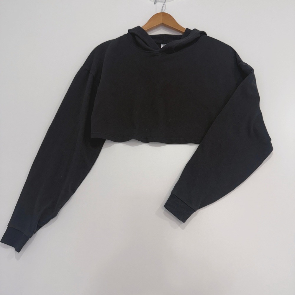 Balera Cropped Hoodie Women M Black Long Sleeve Dance Activewear